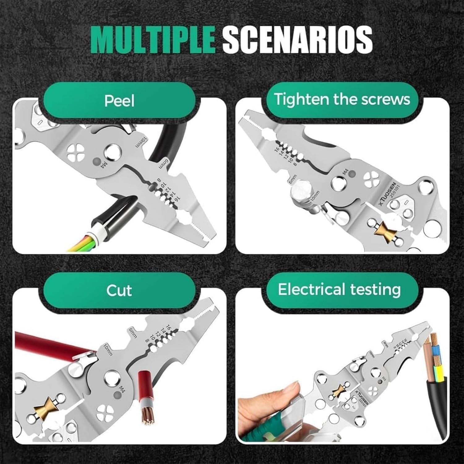 2025 New Tuvilo 20-in-1 Folding Stylus Screwdriver Wire Stripper