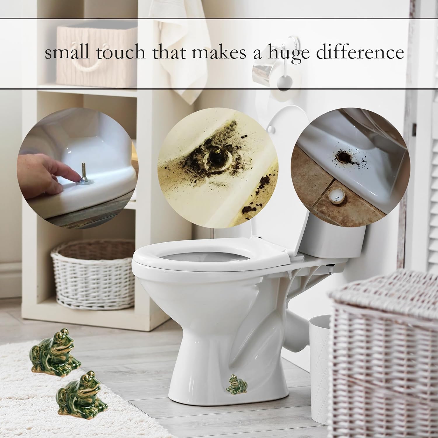 Universal Ceramic Toilet Bolt Covers Decorative