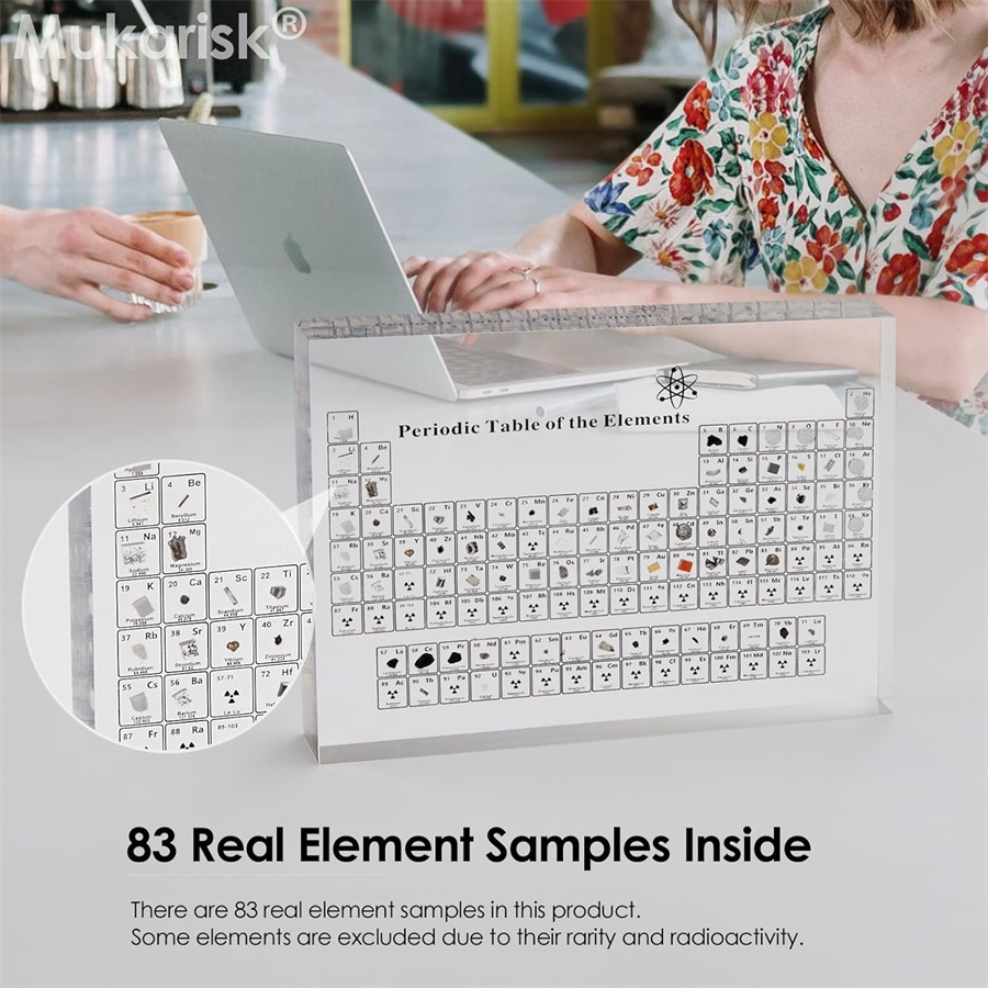 🔥LAST DAY 49% OFF - Periodic Table of Elements（Contains 83 Real Element Samples）🔥