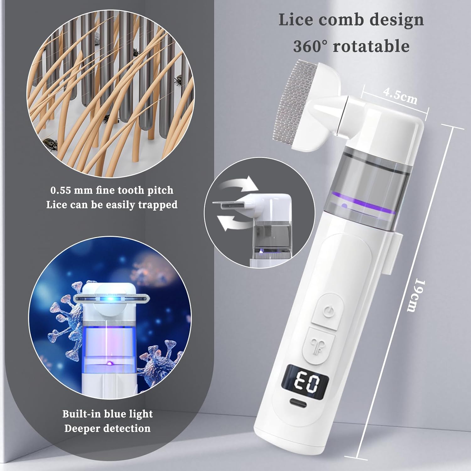 Petsume™ Wireless Electric Lice & Flea Comb