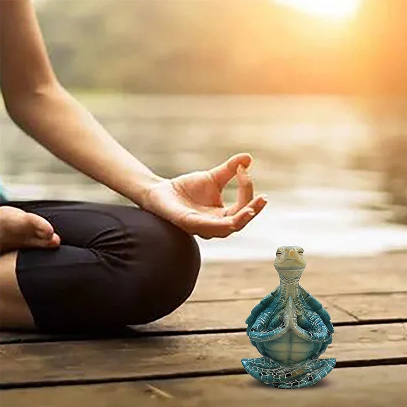 Sea Turtle Yoga Statue Sea Turtle Meditation Home Decor