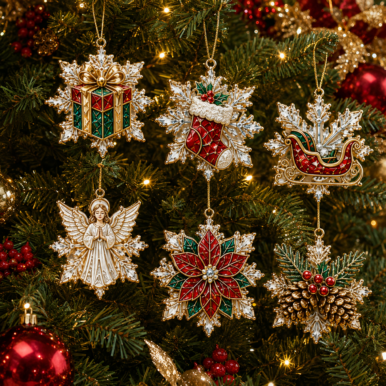 24-Day Snowflake Christmas Countdown Advent Calendar