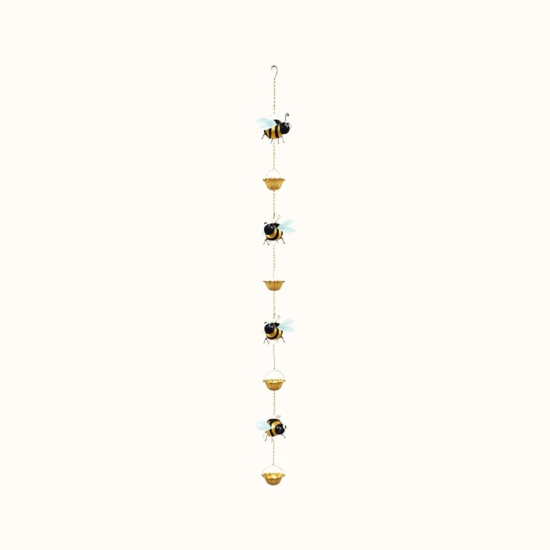 Whimsical Bee Rain Chain 🐝 — Transforming Rainy Days into a Garden Spectacle