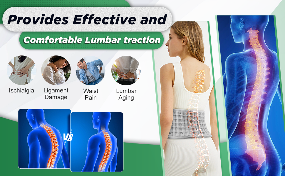 Decompression Back Belt with Red Light