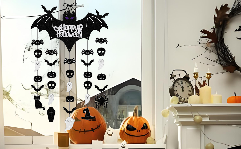 halloween bat hanging sign
