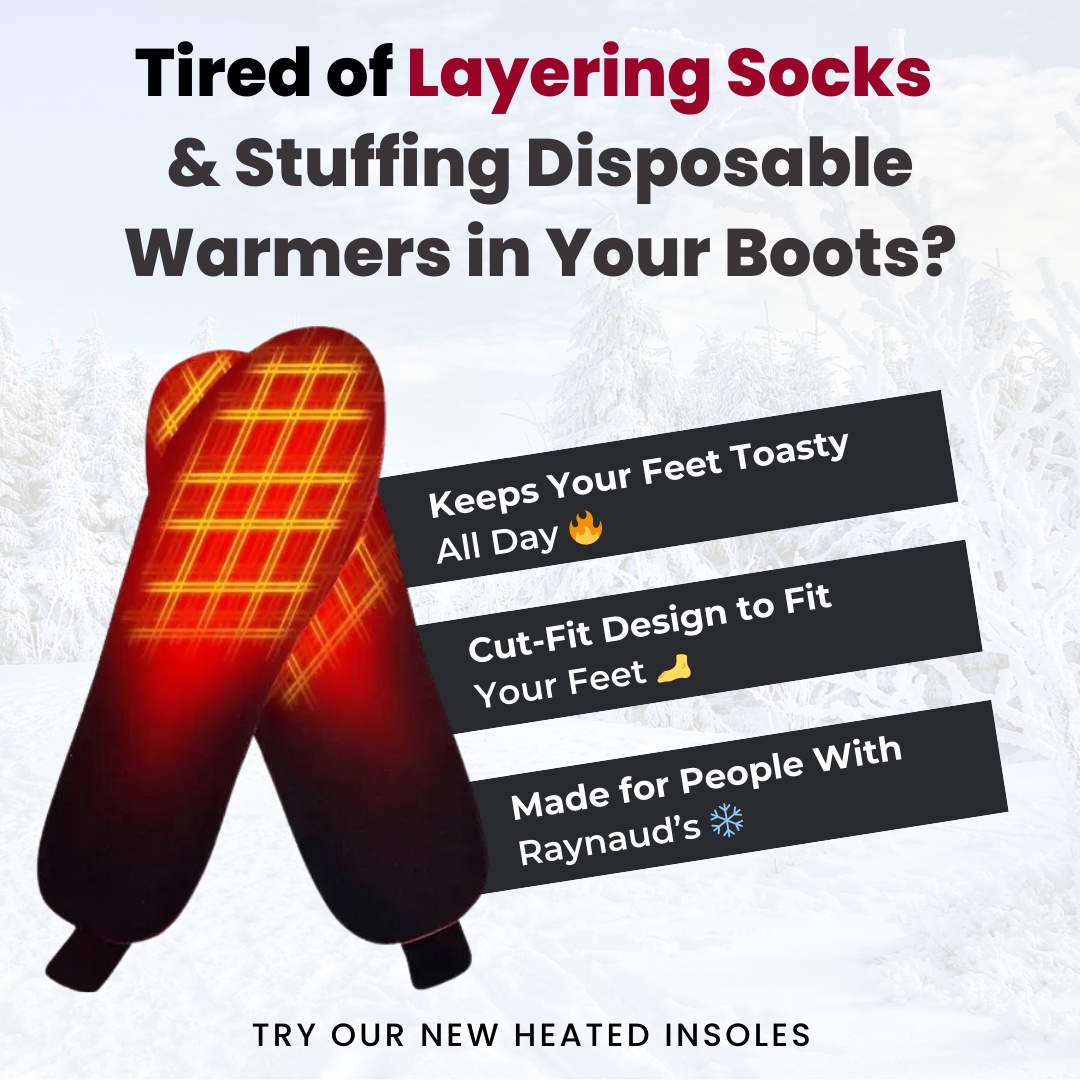 🔥FootEase Wireless Heated Insoles – Rechargeable Pain Soothing Heat for Plantar Fasciitis & Cold Feet