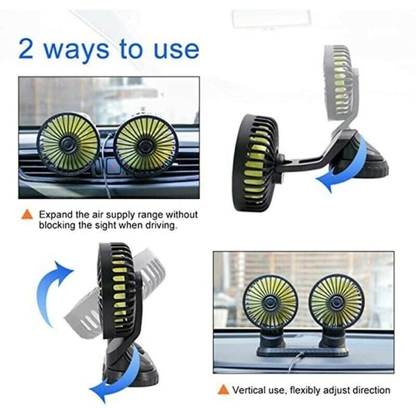 Car Essentials✨Double Cooling Car Fan