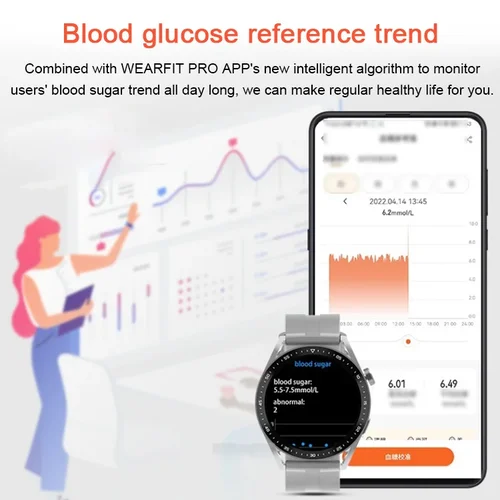🔥🔥Hot Sale 49%-Painless Blood Sugar Health Monitoring Smart Bluetooth Talking Watch