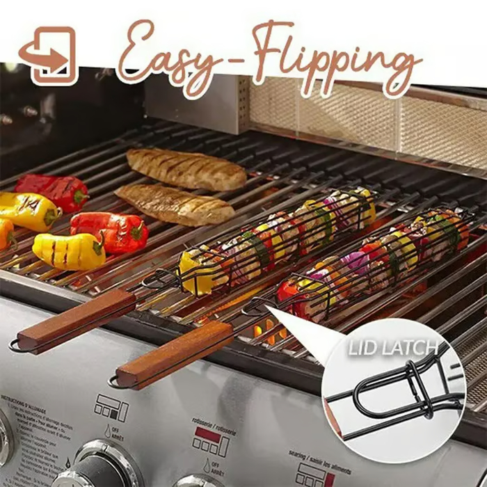 🔥Stainless steel outdoor grill (🌭hot dog, 🥬vegetables,🥩meat)