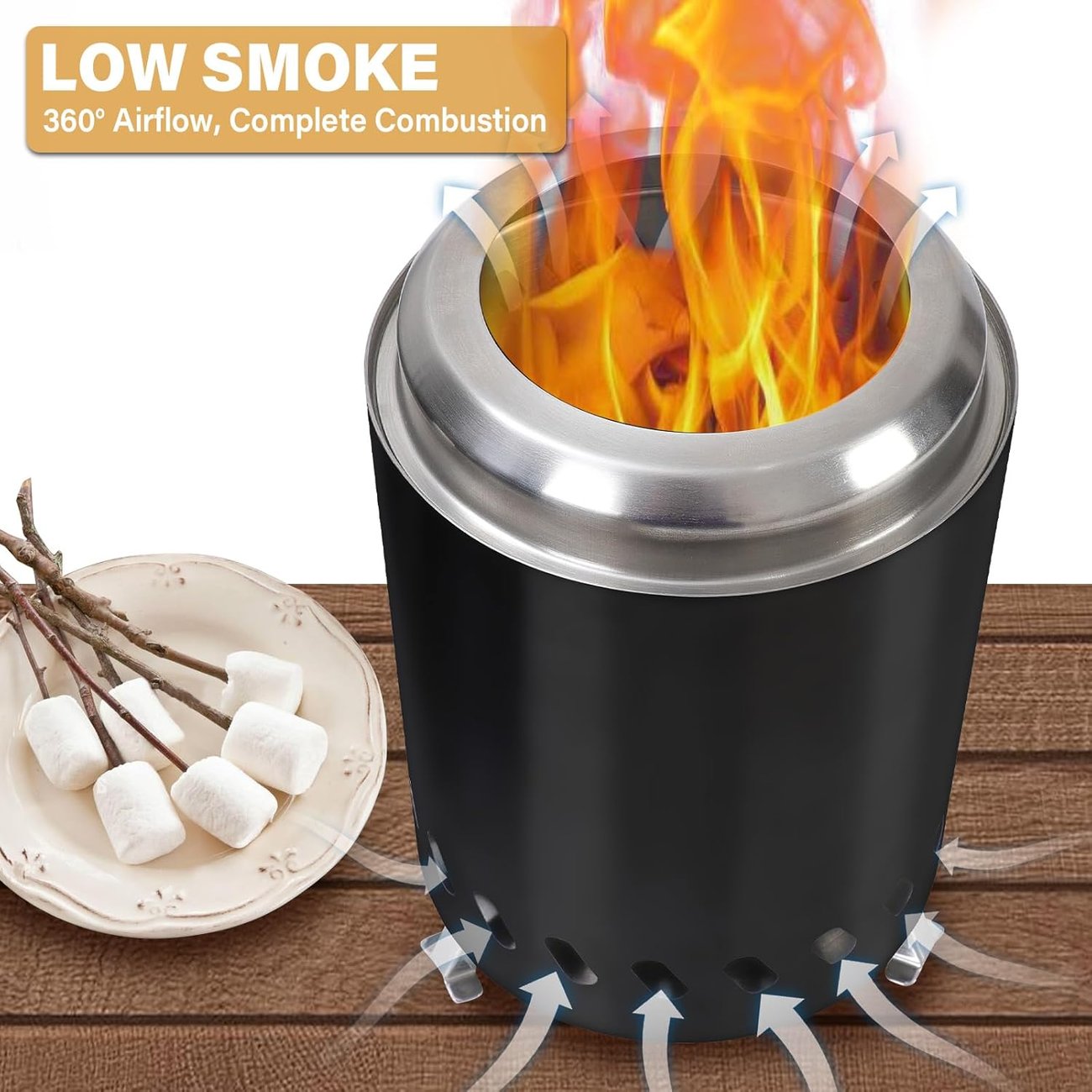 🎄Christmas Sales 49% OFF -Portable Smokeless Tabletop Firepit