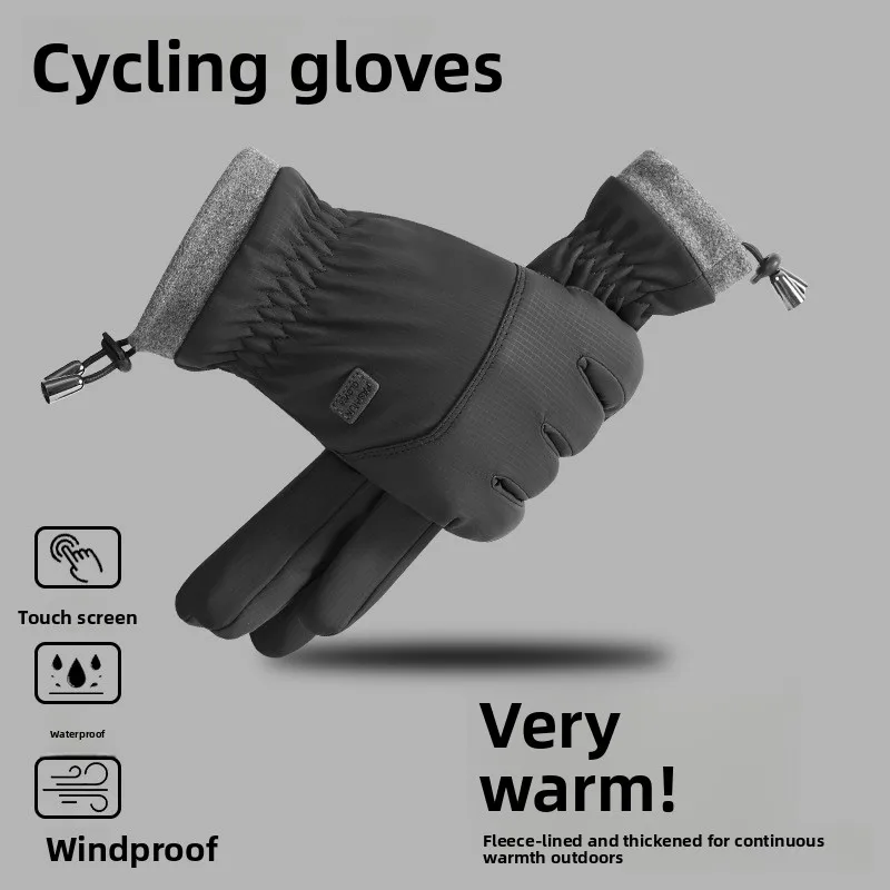 Warm Fleece Lined Thick Winter Motorcycle Gloves