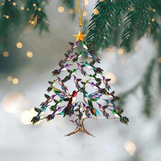 🐦🎄Hummingbird Christmas 2D Acrylic Ornament
