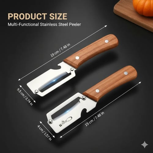 🔪 All-in-One Stainless Steel Peeler