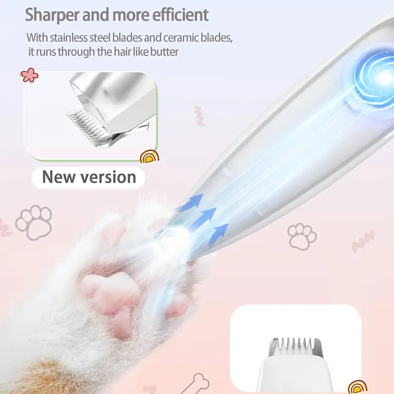 Dog Paw Trimmer with Vacuum Suction