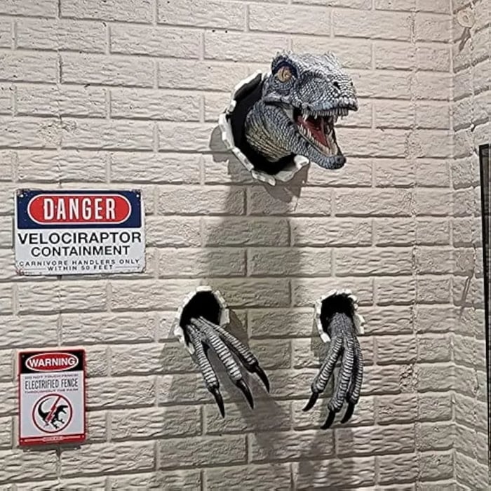 🦖3D Wall Mount Dinosaur Bust Sculpture🌟