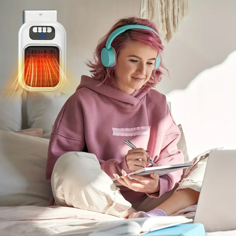 600W PTC Ceramic Wall-Mounted RC Space Heater