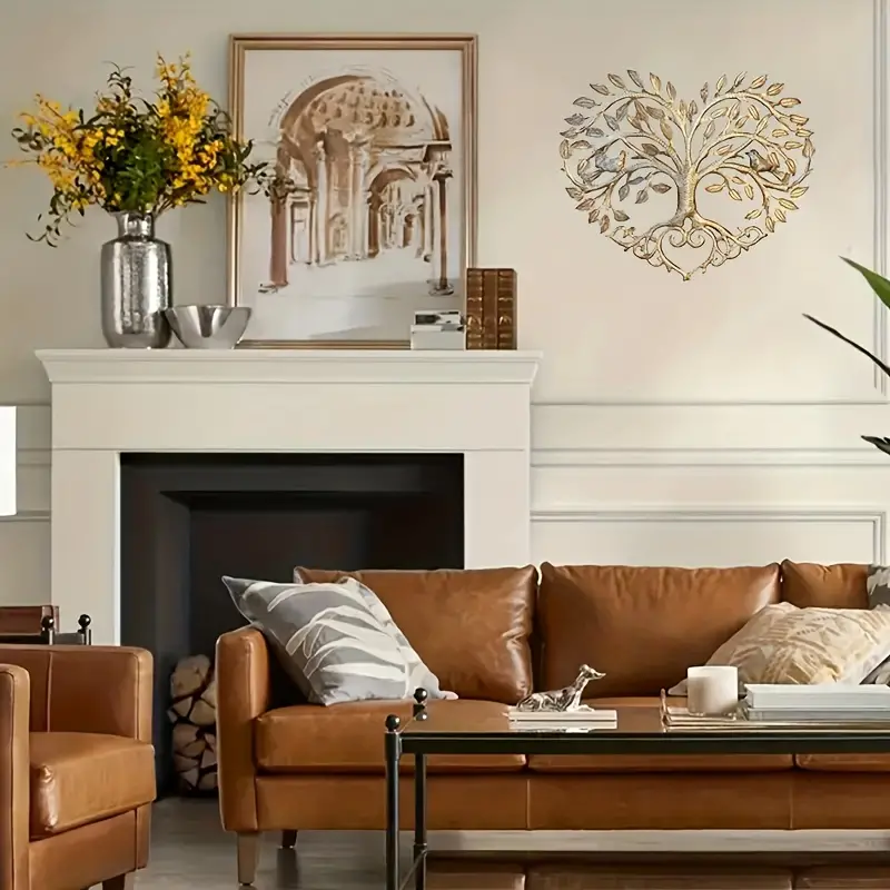 Pure Handmade Heart-shaped Metal Wall Decoration