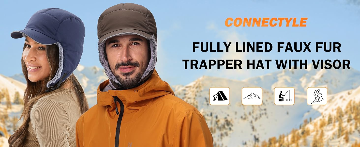 Connectyle 男女款飞行员帽