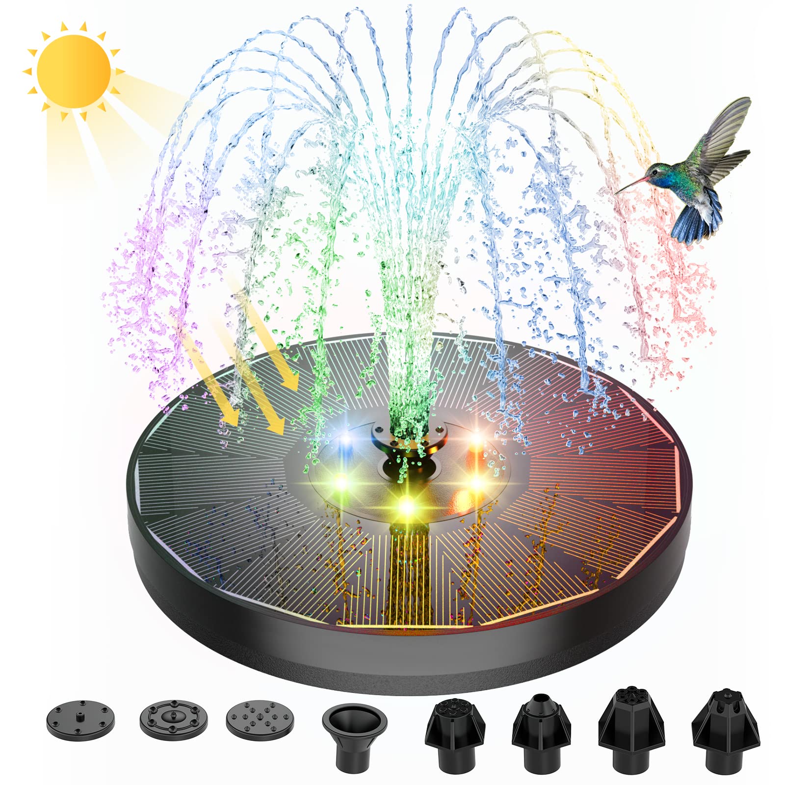Solar Powered Bird Bath Fountain