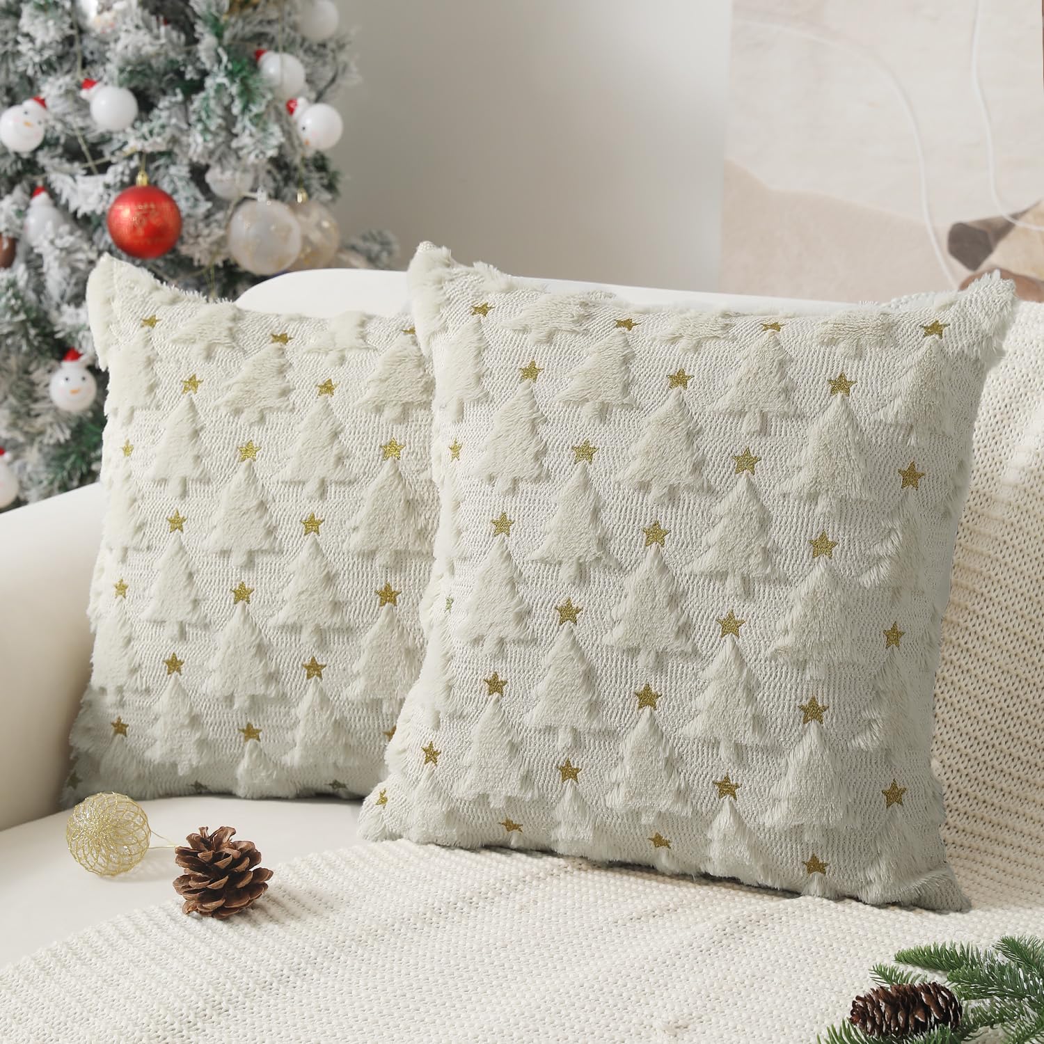Christmas Tree Pillow Covers