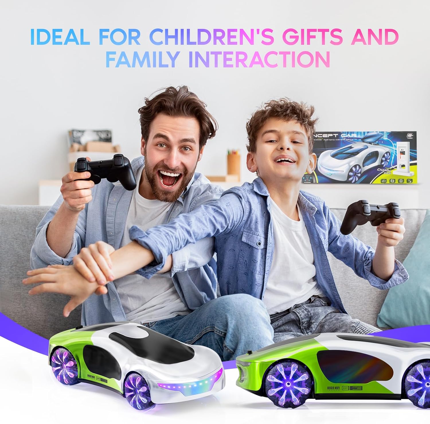 Gesture Sensing Futuristic Remote Control Stunt Car