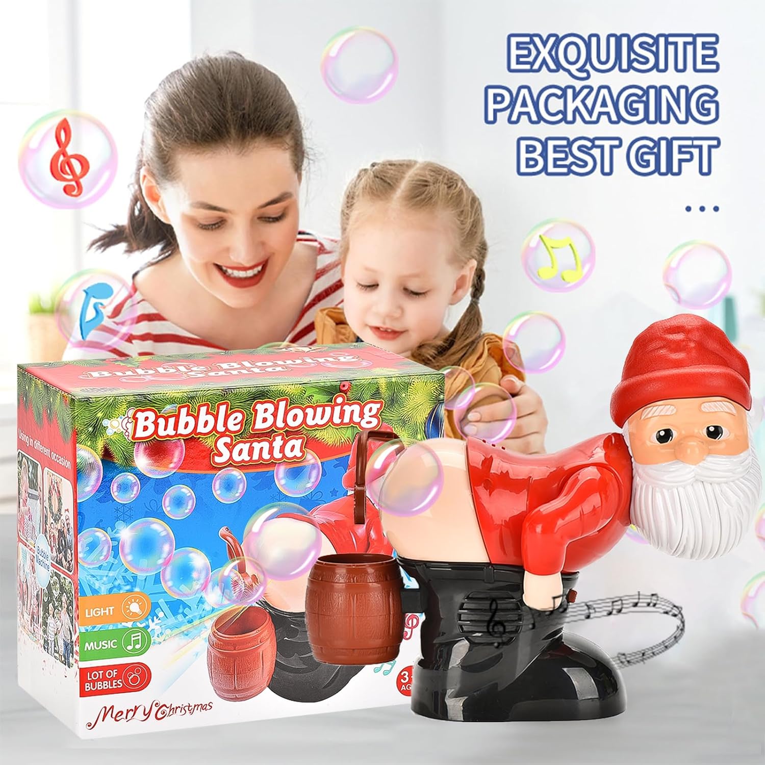 Funny Santa Claus Bubble Modeling of The Fart Fart