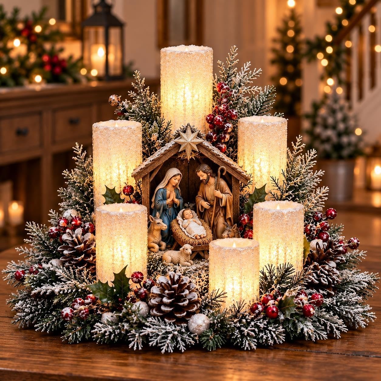 Light-up Christmas Candle Holder