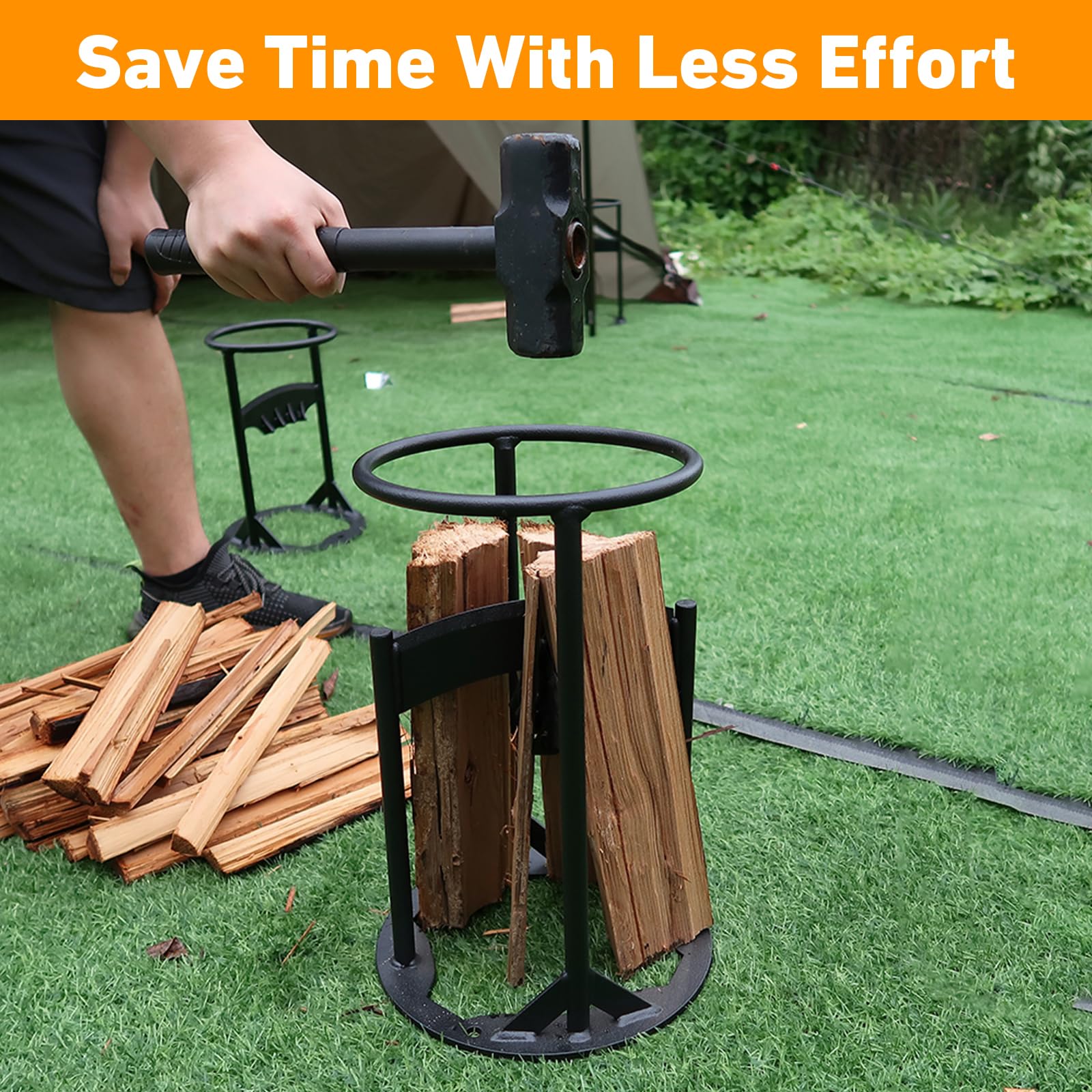 Cross firewood splitter