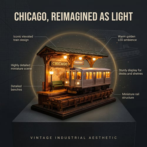 🔥49% OFF - 🚋Chicago "L" Train Miniature Lamp