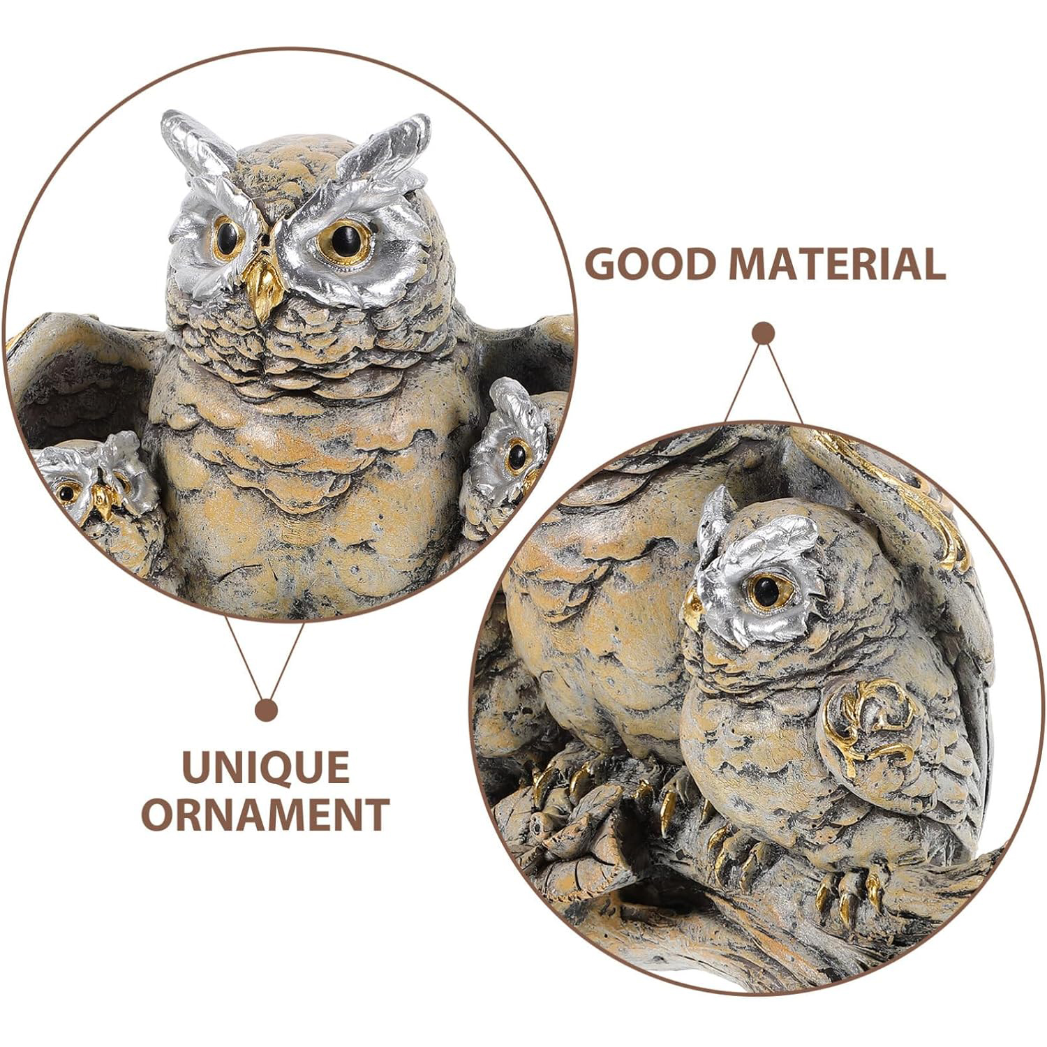 Modern Creative Owl Statue Resin Crafts Ornaments
