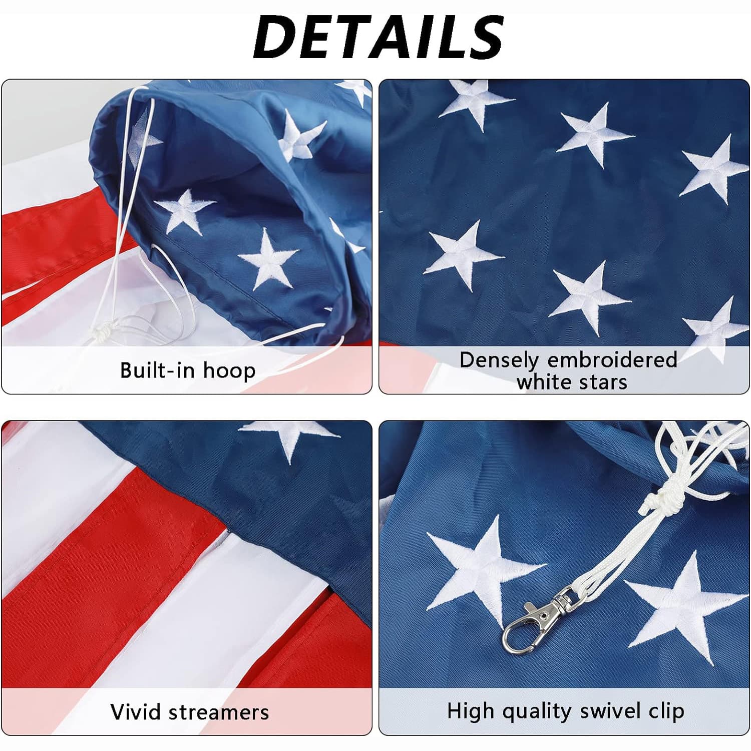 40-Inch American Flag Wind Sock Stars and Stripes Wind Sock