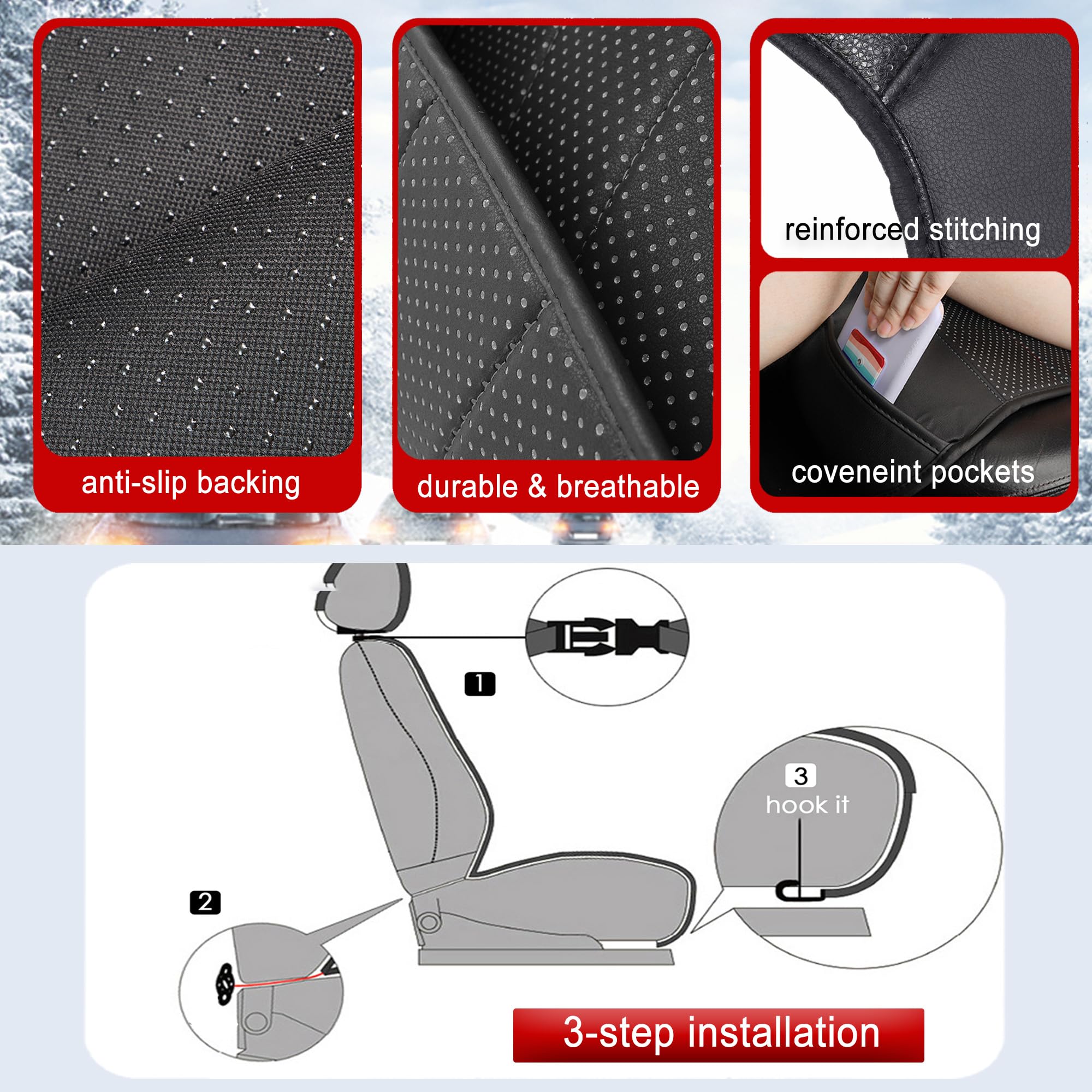 🔥🔥🔥Universal Heated Car Seat Mats