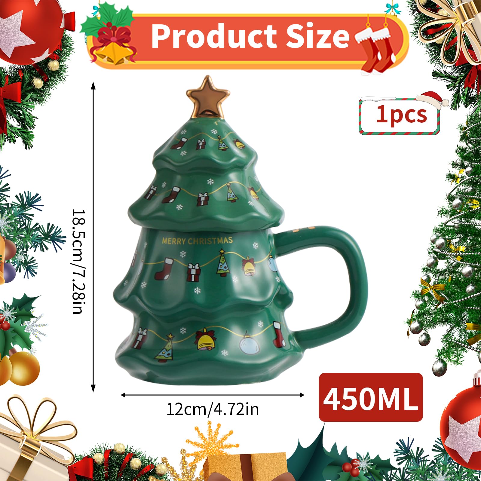 🎁The Best Gift - Creative Christmas Tree Shaped Coffee Cup