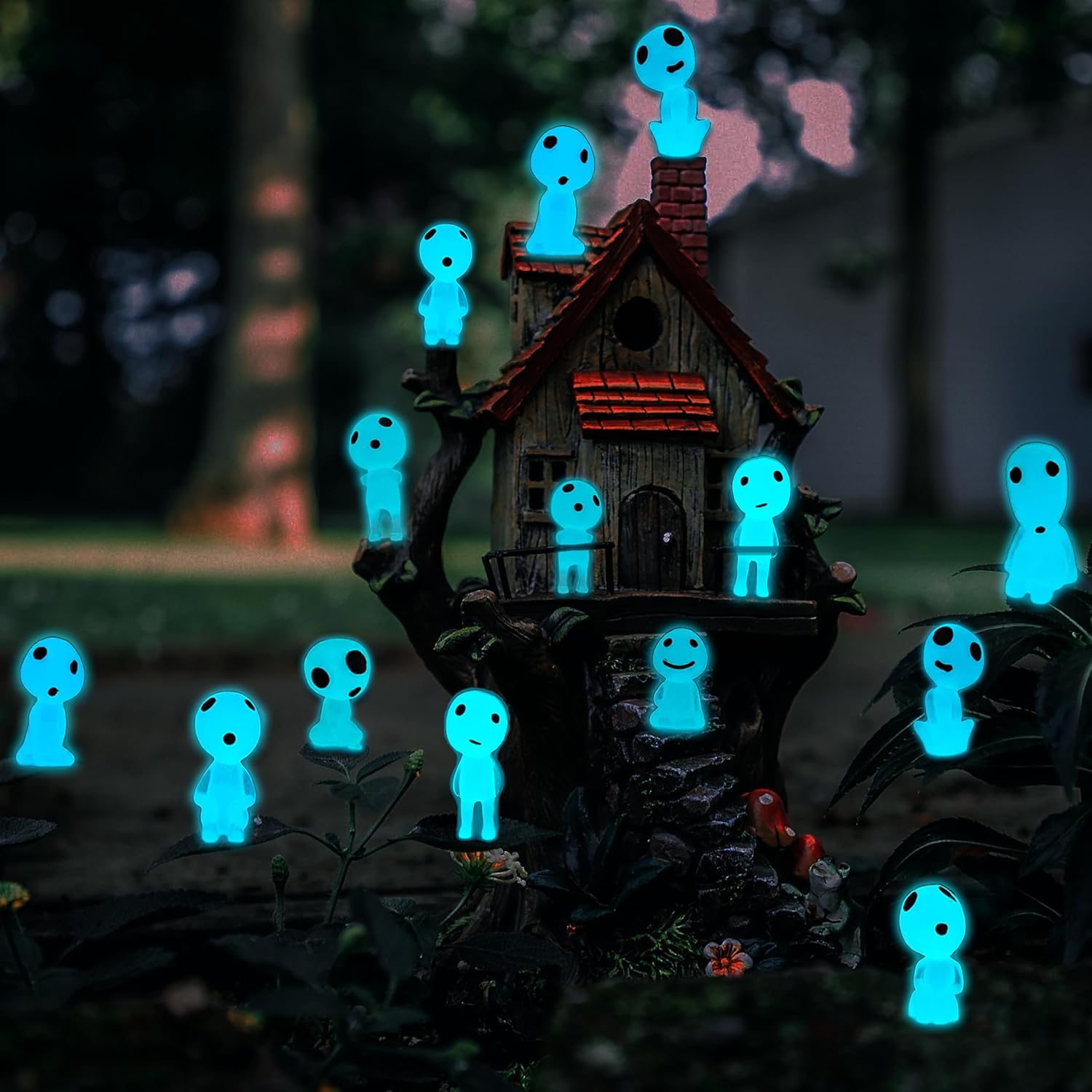 👻Luminous Ghost Tree Elves Glow in Dark Nightlight Pot Decor