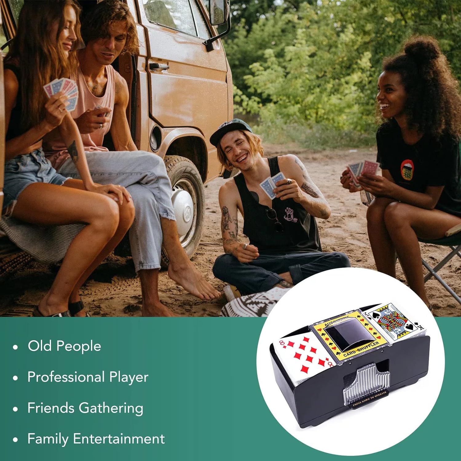 Automatic Card Shuffler 1/2/4/6 Decks