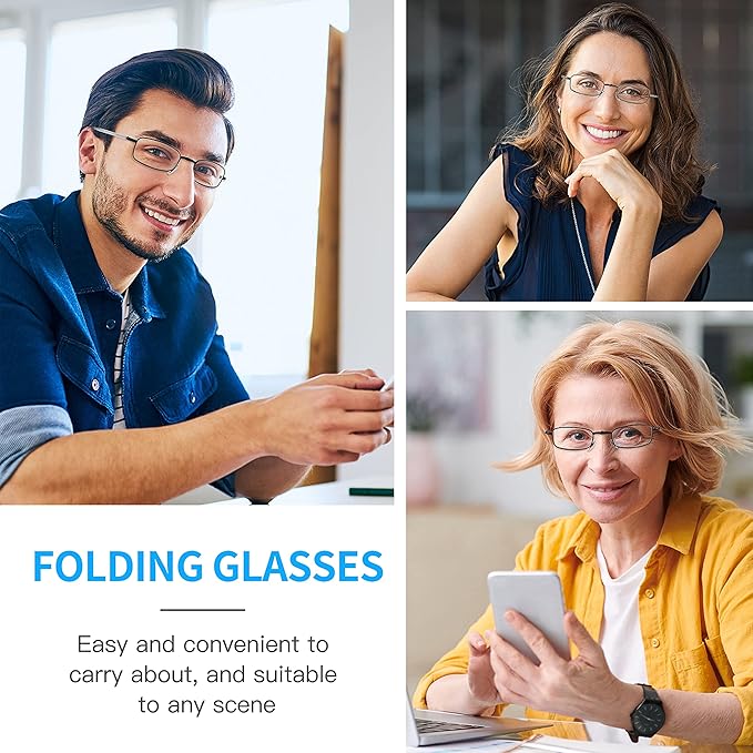 Folding Blue Light Blocking Reading Glasses