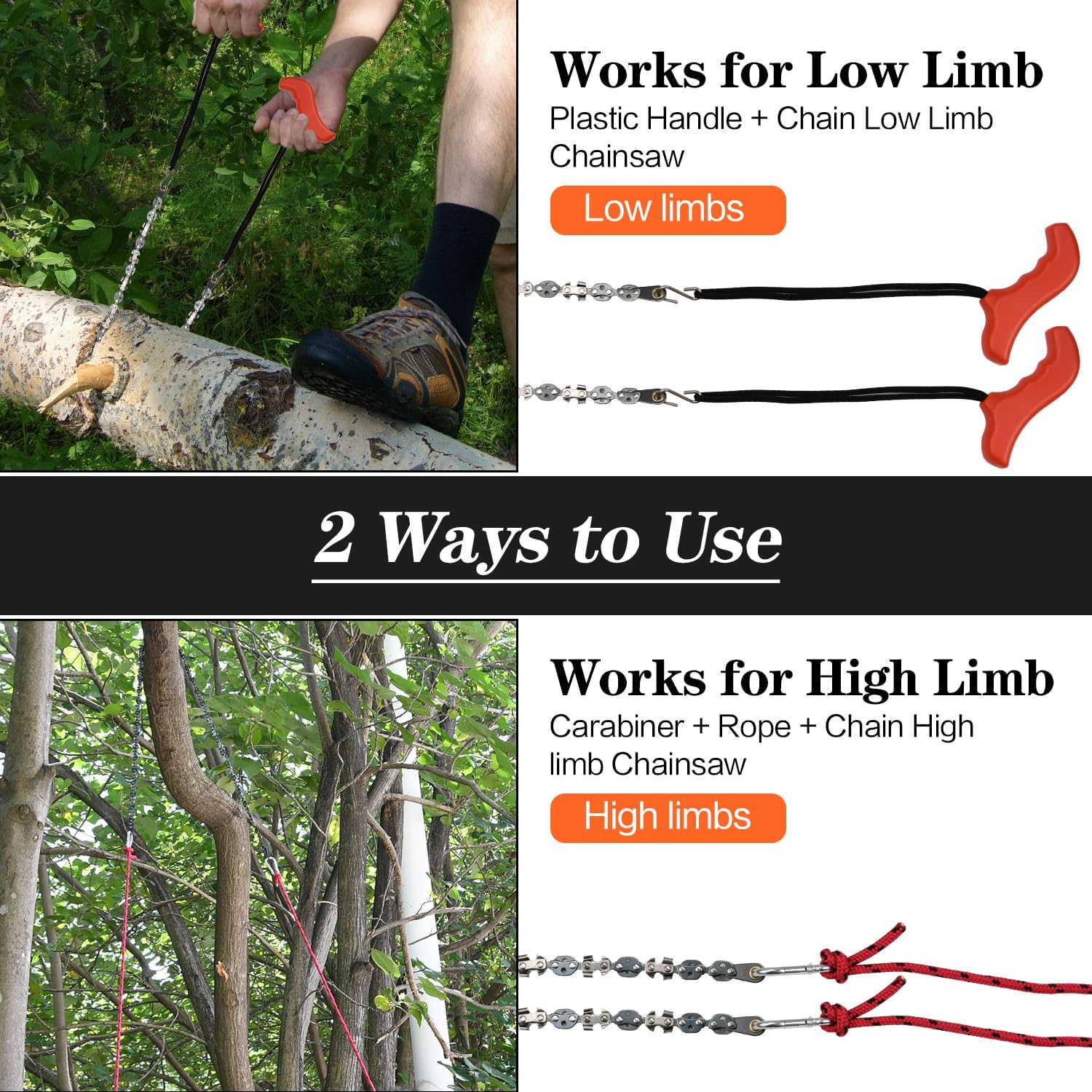 High Reach Tree Limb Hand Rope Chainsaw