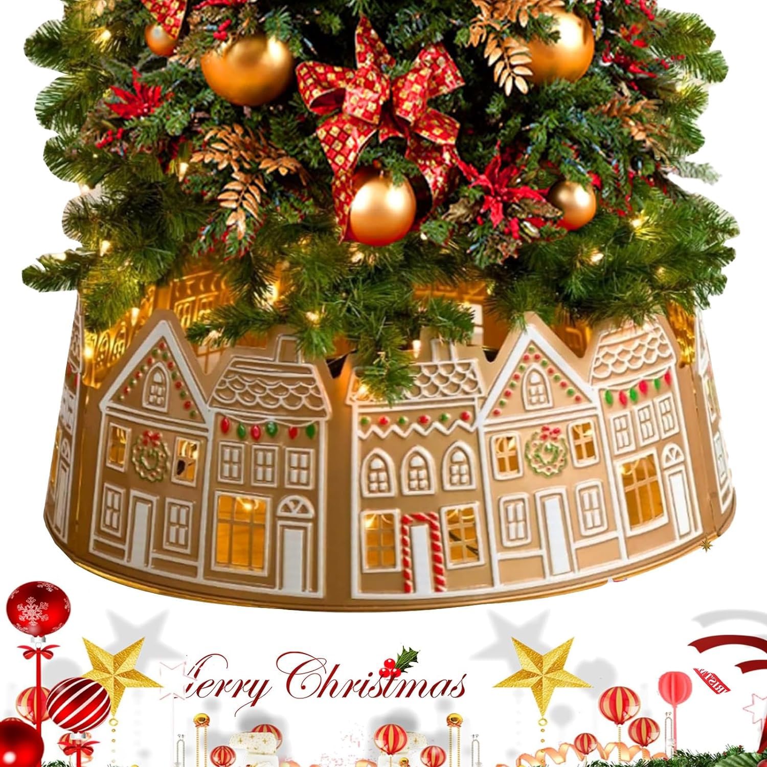 🎄Christmas Sale 49% OFF🎅LED Gingerbread ChristmasTree Collar