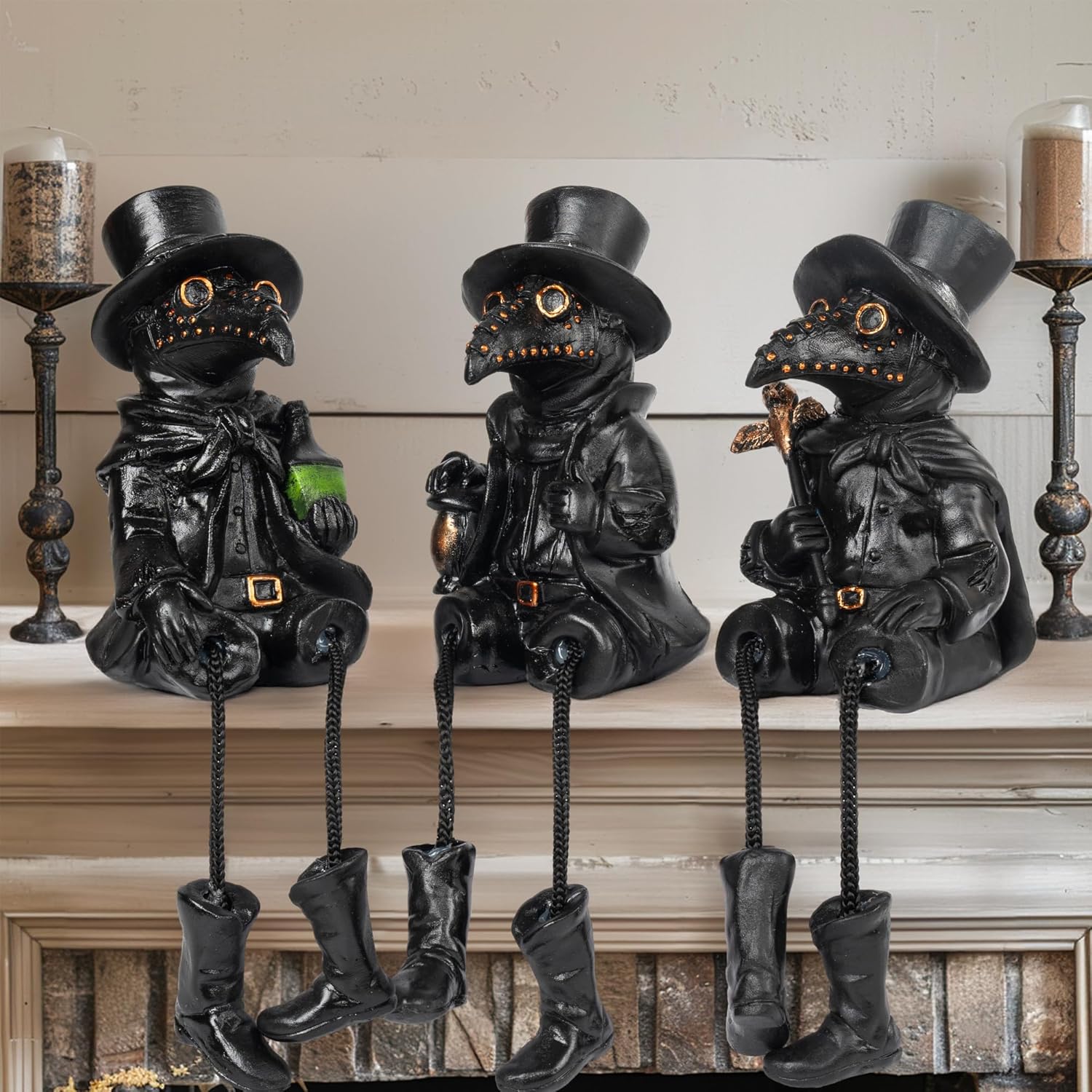 3 Pcs Halloween Plague Doctor