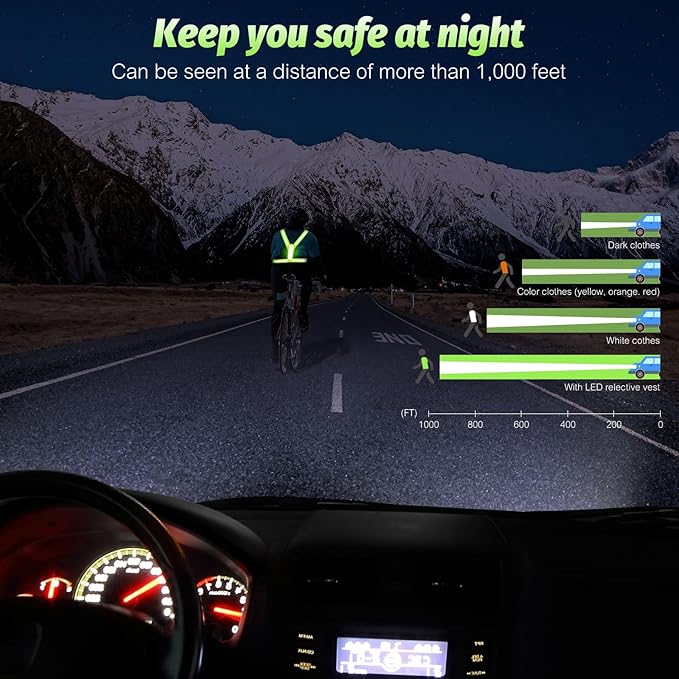 Winter High-Brightness LED Charging Running Vest