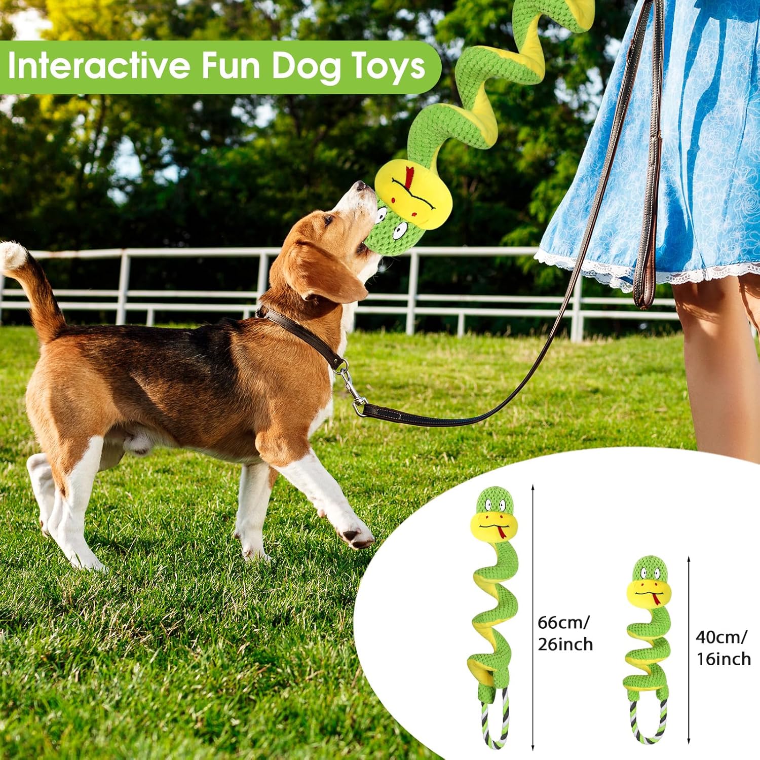 🐾Ultimate Chew-Proof Rope Toy with Squeaker & Crinkle Paper | Spiral Design Protects Teeth + Anxiety Relief for Tough Chewers 💖