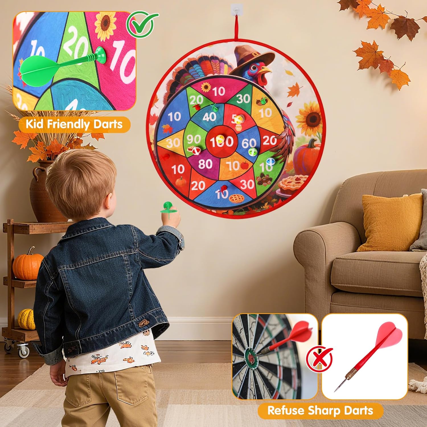 Thanksgiving Special Offer 50% OFF - Turkey Dart Board Game Set
