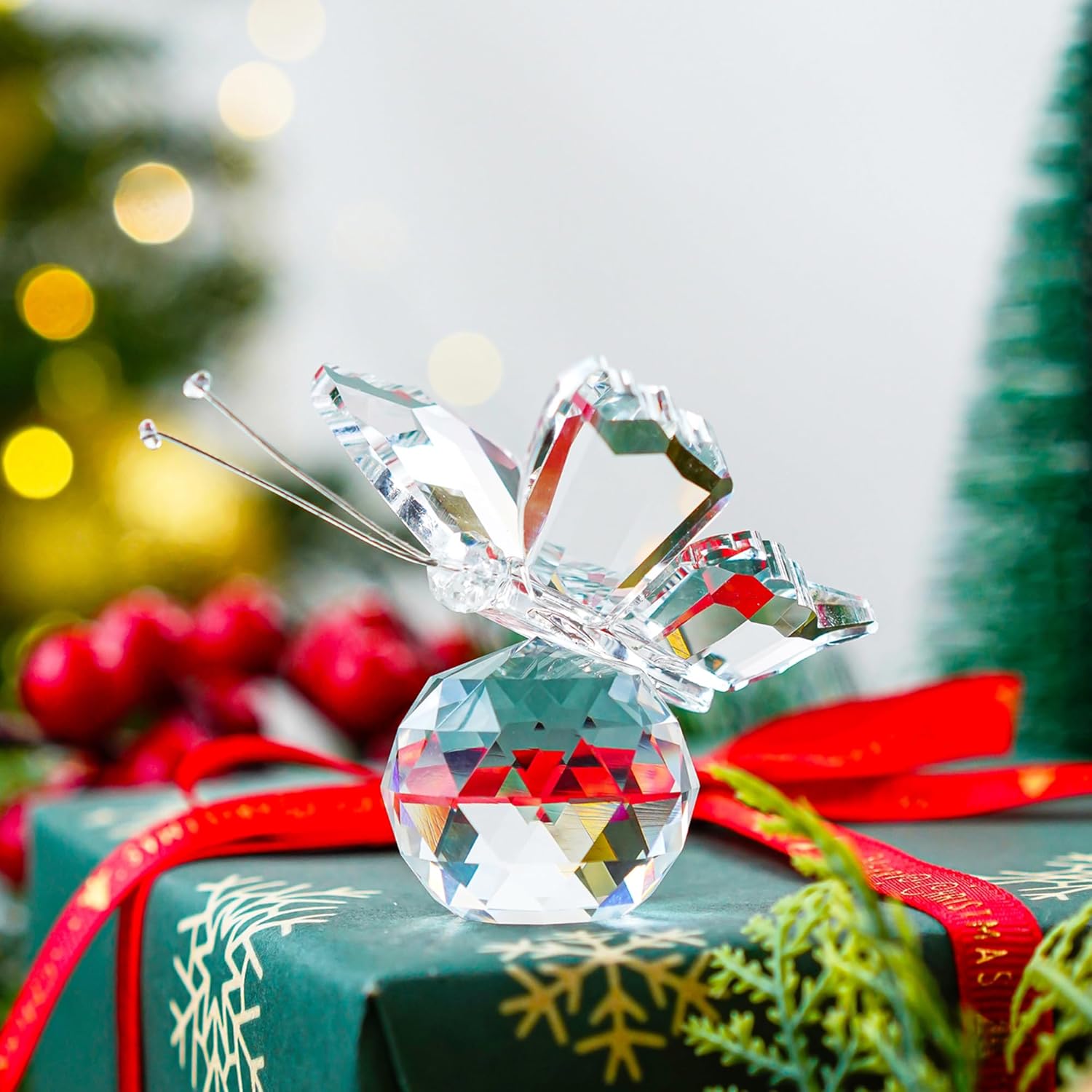 Crystal Flying Butterfly Decor 