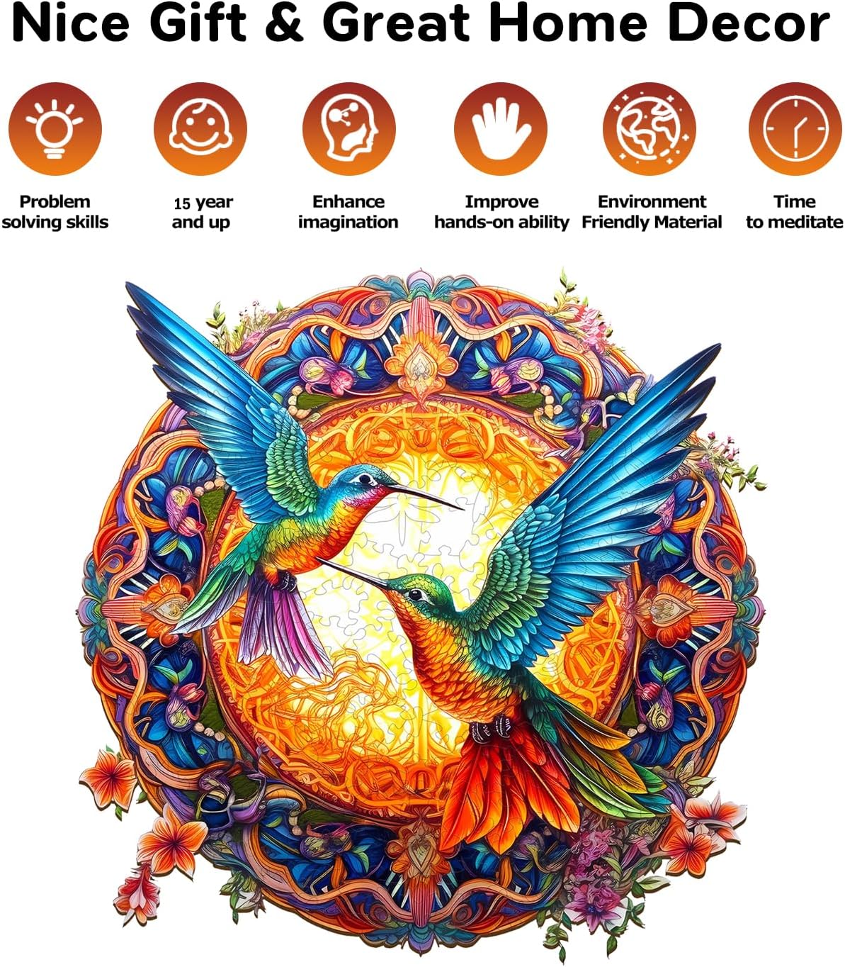 Hummingbird Wooden Jigsaw Puzzles for Adults