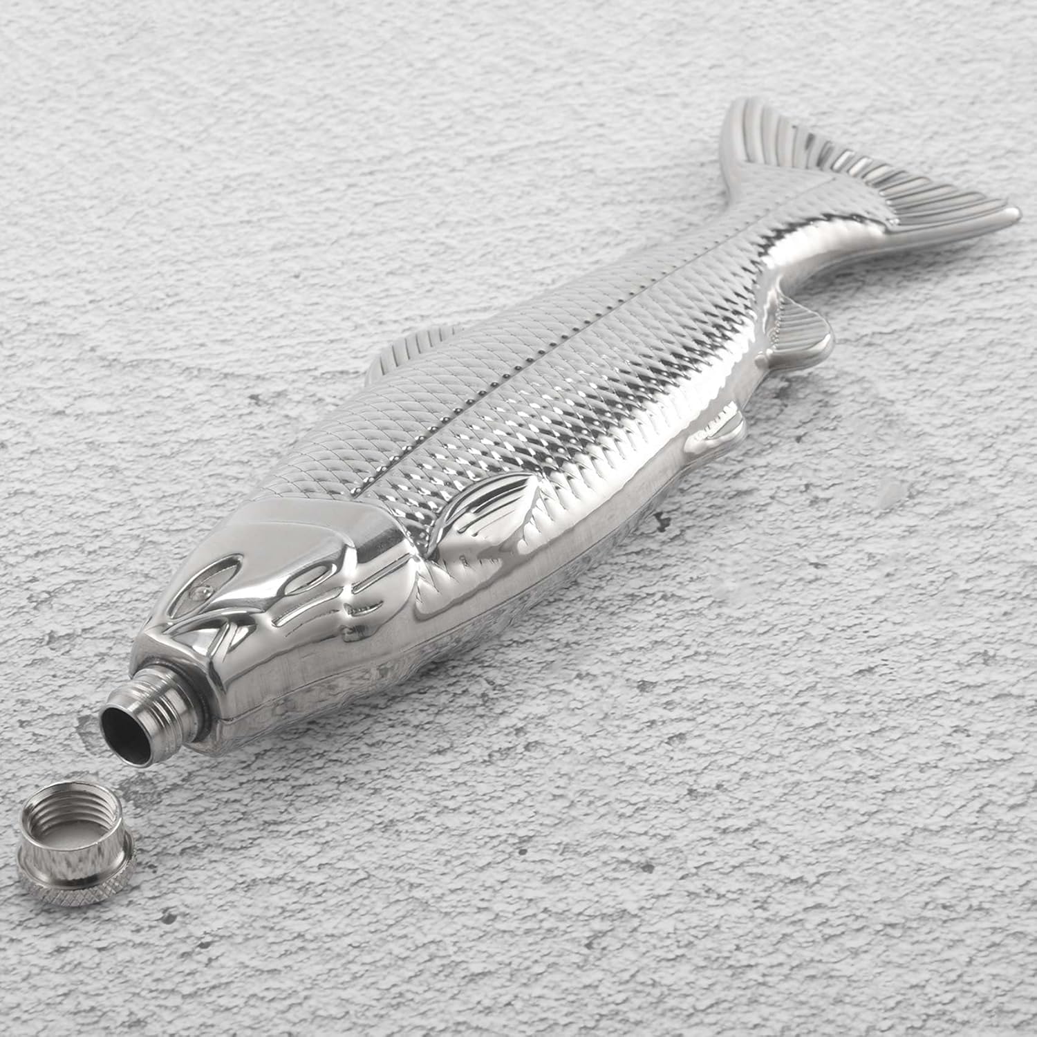Fantastic Stainless Steel Fish-Shaped Portable Wine Bottle