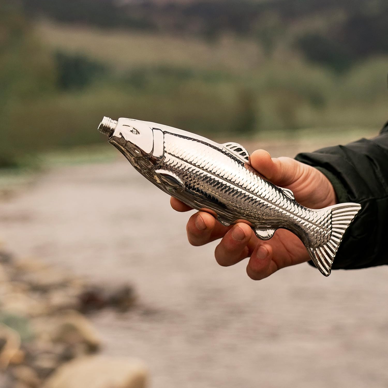 Fantastic Stainless Steel Fish-Shaped Portable Wine Bottle