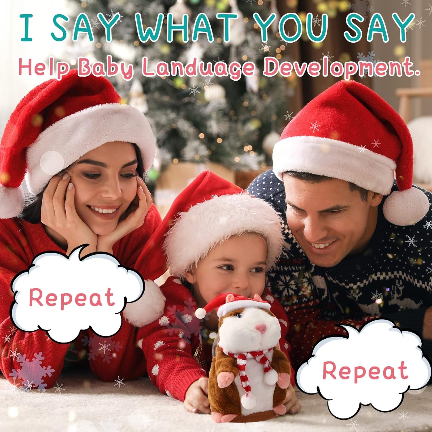 Christmas Talking Hamster Plush Toy