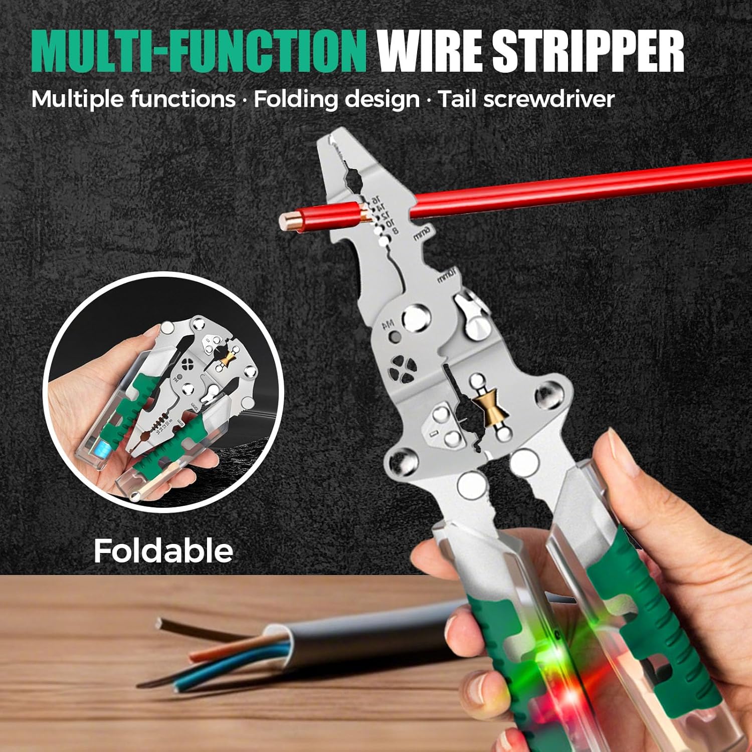 2025 New Tuvilo 20-in-1 Folding Stylus Screwdriver Wire Stripper