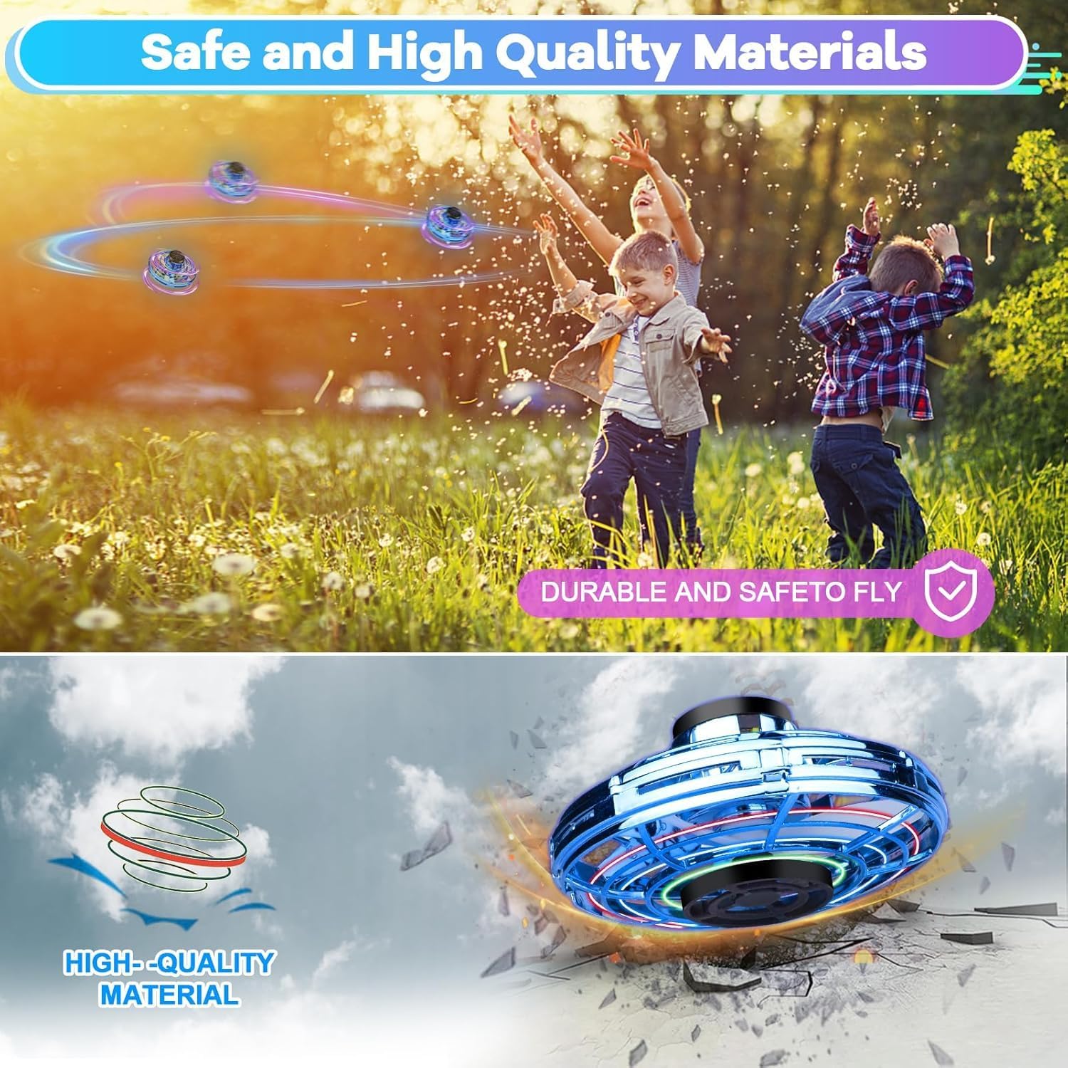 Mini UFO Hand Operated Mini Drone - Flying Ball Toys