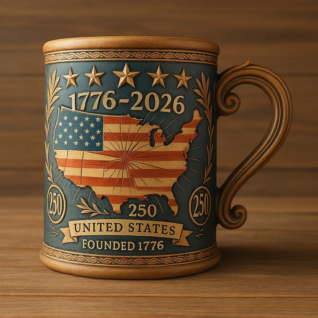 Military Commemorative Mug-Celebrate 250 Years of Freedom with This Timeless Patriotic Masterpiece!​​ 🎁